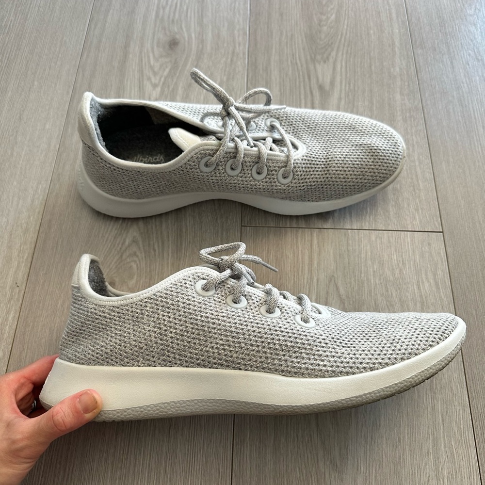 Allbirds Men’s Tree Runner Sneakers Light Gray US 11